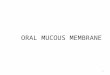 ORAL MUCOUS MEMBRANE 1. DEFINITION It is defined as a moist lining of oral cavity that communicates with the exterior. Mucous membrane are also found