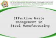 Effective Waste Management in Steel Manufacturing