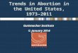 Trends in Abortion in the United States, 1973–2011 Guttmacher Institute © January 2014