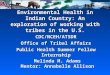 Environmental Health in Indian Country: An exploration of working with tribes in the U.S. CDC/NCEH/ATSDR Office of Tribal Affairs Public Health Summer