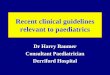 Recent clinical guidelines relevant to paediatrics Dr Harry Baumer Consultant Paediatrician Derriford Hospital