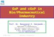 GxP and cGxP in Bio/Pharmaceutical Industry Prof. Dr. Basavaraj K. Nanjwade M. Pharm., Ph. D Department of Pharmaceutics KLE University College of Pharmacy