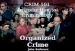 Organized Crime John Anderson CRIM 101 Introduction to Criminology