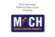 2014 Homeless Point-in-Time Count Training. Everyone Counts Everyone Counts Training Agenda Training Agenda  Welcome & Introductions  Purpose of Count