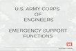 BUILDING STRONG ® U.S. ARMY CORPS OF ENGINEERS EMERGENCY SUPPORT FUNCTIONS