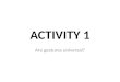 ACTIVITY 1 Are gestures universal?. YOUR INTERPRETATION For each of the displayed gestures, identify your initial reaction by selecting one of the following