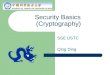 Security Basics (Cryptography) SSE USTC Qing Ding