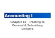 Accounting I Chapter 12 – Posting to General & Subsidiary Ledgers