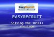 EASYRECRUIT Solving the skills shortage.  Do you need skilled workers?  No staff loyalty?  Having trouble filling positions?  Have you ever considered