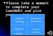 Please take a moment to complete your ComINDEX and plot your position. Please take a moment to complete your ComINDEX and plot your position. Amiable Relator