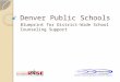 Denver Public Schools Blueprint for District-Wide School Counseling Support