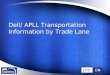 LITEON Dell/ APLL Transportation Information by Trade Lane