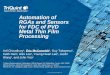 © 2013 TriQuint Semiconductor, Inc. Automation of RGAs and Sensors for FDC of PVD Metal Thin Film Processing Arif Choudhury 1, Eric McCormick 1, Guy Takayesu