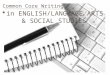in ENGLISH/LANGUAGE ARTS & SOCIAL STUDIES Common Core Writing