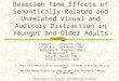 Reaction Time Effects of Semantically-Related and Unrelated Visual and Auditory Distraction in Younger and Older Adults Leonard L. LaPointe, PhD 1 Julie