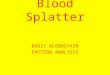Blood Splatter BASIC BLOODSTAIN PATTERN ANALYSIS