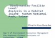 Biodiversity-Facility Level' Analysis in a Habitat Island- Yushan National Park, Taiwan Ching Lin & Lan-Sheng Kuo Dep’t of Environment Resources Management