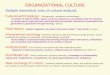 ORGANIZATIONAL CULTURE Multiple theoretical roots of cultural analysis: Cultural anthropology: Ethnographic, qualitative methodologies “A system of shared