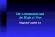 The Constitution and the Right to Vote Magruder Chapter Six