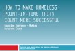 HOW TO MAKE HOMELESS POINT-IN-TIME (PIT) COUNT MORE SUCCESSFUL The Second Annual Nebraska-Western Iowa Symposium on Homelessness Homeless in the Heartland