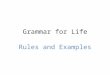 Grammar for Life Rules and Examples. Master your modifiers: Jose explained what the essay he wrote was about in Spanish. In Spanish, Jose explained what