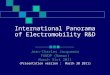 International Panorama of Electromobility R&D Jean-Charles Jacquemin FUNDP (Namur) March 31st 2011 (Presentation version : March 30 2011)