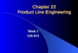 Chapter 22 Product Line Engineering Week 1 CIS 673