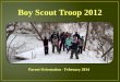 Boy Scout Troop 2012 Parent Orientation - February 2014