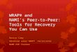 WRAP® and NAMI’s Peer-to-Peer: Tools for Recovery You Can Use Denise Camp Advanced Level WRAP® Facilitator NAMI P2P Trainer
