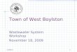5/2/20151 Town of West Boylston Wastewater System Workshop November 18, 2009