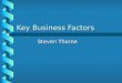 Key Business Factors Steven Thorne Steven Thorne