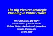 The Big Picture: Strategic Planning in Public Health TH Tulchinsky MD MPH Braun School of Public Health Hebrew University-Hadassah, Jerusalem Skopje, Macedonia