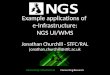 Example applications of e-Infrastructure: NGS UI/WMS Jonathan Churchill - STFC/RAL jonathan.churchill@stfc.ac.uk