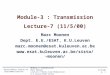 11/5/00 p. 1 Postacademic Course on Telecommunications Module-3 Transmission Marc Moonen Lecture-7 Multi-tone Modulation K.U.Leuven/ESAT-SISTA Module-3