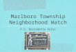 Marlboro Township Neighborhood Watch P.O. Bernadette Peter