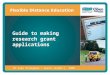 Dr Luke Strongman / Aaron Jarden | 2009 Guide to making research grant applications