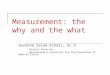 Measurement: the why and the what Susanne Salem-Schatz, Sc.D Project Director Massachusetts Coalition for the Prevention of Medical Errors