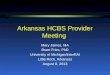 Arkansas HCBS Provider Meeting Mary James, MA Brant Fries, PhD University of Michigan/interRAI Little Rock, Arkansas August 8, 2013