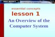 An Overview of the Computer System lesson 1 essential concepts