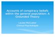 Accounts of conspiracy beliefs within the general population: A Grounded Theory Louise McCusker Clinical Psychologist