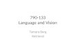 Tamara Berg Retrieval 790-133 Language and Vision