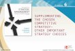 6 chapter SUPPLEMENTING THE CHOSEN COMPETITIVE STRATEGY— OTHER IMPORTANT STRATEGY CHOICES Copyright © 2013 by The McGraw-Hill Companies, Inc. All rights