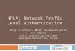 NPLA: Network Prefix Level Authentication Ming Li,Yong Cui,Matti Siekkinen,Antti Ylä-Jääski Aalto University, Finland Tsinghua University, China