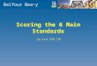 Balfour Bea~y Scoring the 6 Main Standards Jim Kirk FCQI CQP