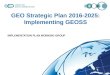 GEO Strategic Plan 2016-2025: Implementing GEOSS IMPLEMENTATION PLAN WORKING GROUP