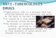 ANTI-TUBERCULOSIS DRUGS Tuberculosis (TB) is a disease that has affected mankind for centuries and dates as far back as ancient Egyptian times. is caused