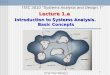 1 Lecture 1.a Introduction to Systems Analysis. Basic Concepts ITEC 3010 “Systems Analysis and Design, I” [Prof. Peter Khaiter]
