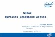 Turhan MULUK Wireless Standards & Regulations Manager Government Affairs Middle East, Africa, Turkey 09.05.2006 WiMAX Wireless Broadband Access
