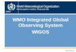 Dr W.Zhang, D/OBS1 World Meteorological Organization Working together in weather, climate and water WMO Integrated Global Observing System WIGOS 
