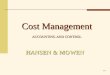 21-1 HANSEN & MOWEN Cost Management ACCOUNTING AND CONTROL